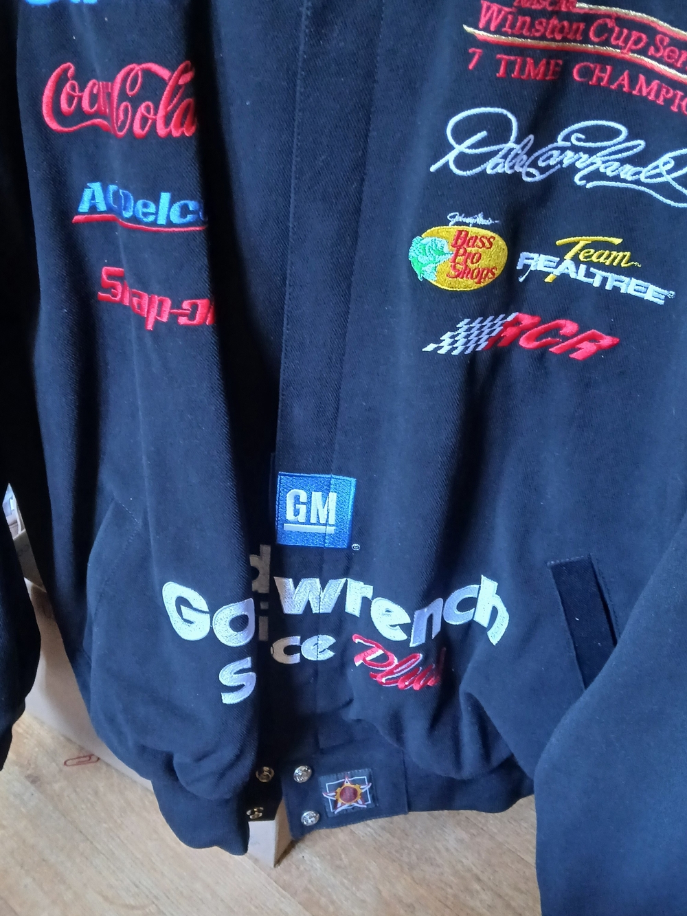 Goodwrench Service Plus Black Vintage Racing Bomber J… - Gem